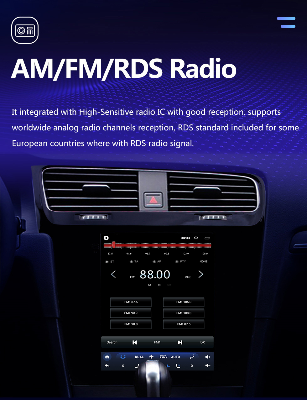 Seicane 9,7 polegadas 2014 2015 2016 2017 2018 VW Volkswagen Golf 7 Android 10.0 Rádio GPS Navegação HD tela sensível ao toque WiFi Bluetooth Música Espelho Link Câmera de Backup Controle de Volante 1080P Vídeo