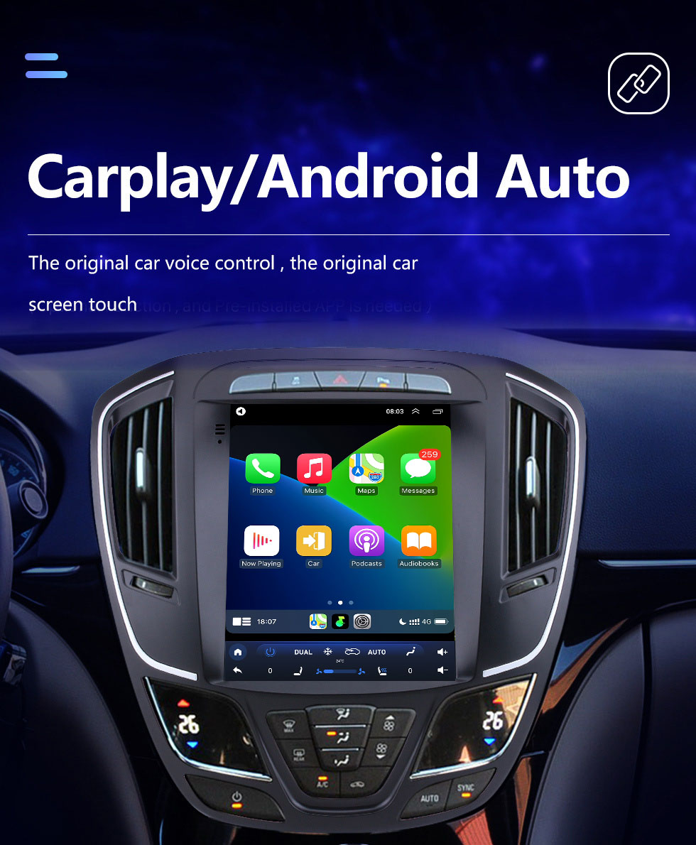 Seicane 9,7-дюймовый сенсорный HD-экран для 2014 Buick Regal Stereo Car Radio Bluetooth Carplay Stereo System Поддержка AHD-камеры Seicane 9,7-дюймовый сенсорный HD-экран для 2014 Buick Regal Stereo Car Radio Bluetooth Carplay Stereo System Поддержка AHD-камеры