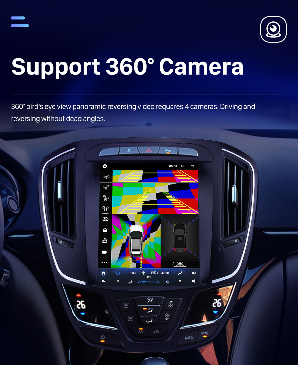 Seicane 9,7 Zoll HD Touchscreen für 2014 Buick Regal Stereo Autoradio Bluetooth Carplay Stereoanlage Unterstützung AHD Kamera