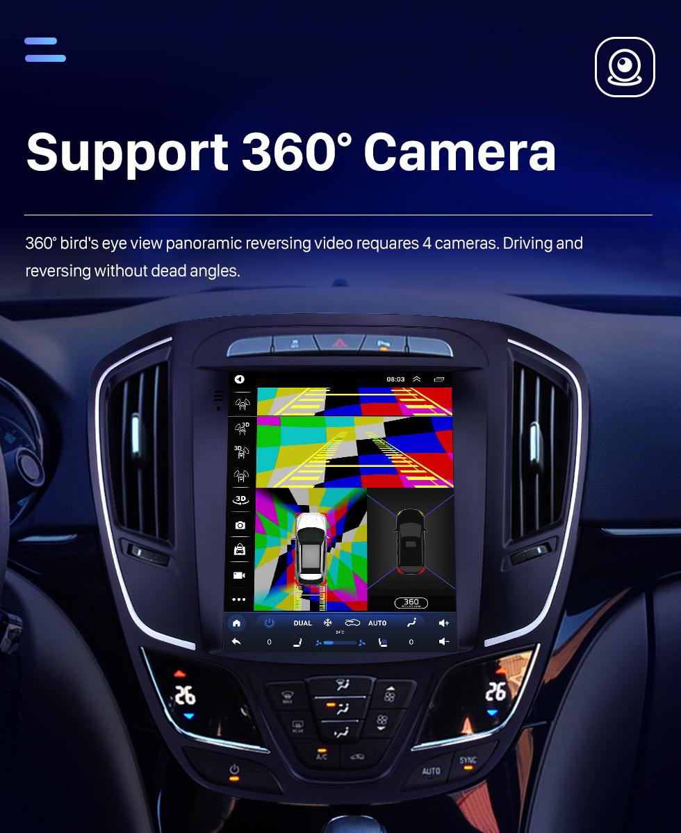 Seicane 9,7-дюймовый сенсорный HD-экран для 2014 Buick Regal Stereo Car Radio Bluetooth Carplay Stereo System Поддержка AHD-камеры Seicane 9,7-дюймовый сенсорный HD-экран для 2014 Buick Regal Stereo Car Radio Bluetooth Carplay Stereo System Поддержка AHD-камеры