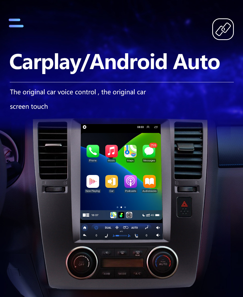 Seicane Android 10.0 9,7 дюйма для Nissan Tiida 2005-2010 гг. Радио с HD-сенсорным экраном Система GPS-навигации Поддержка Bluetooth Carplay TPMS