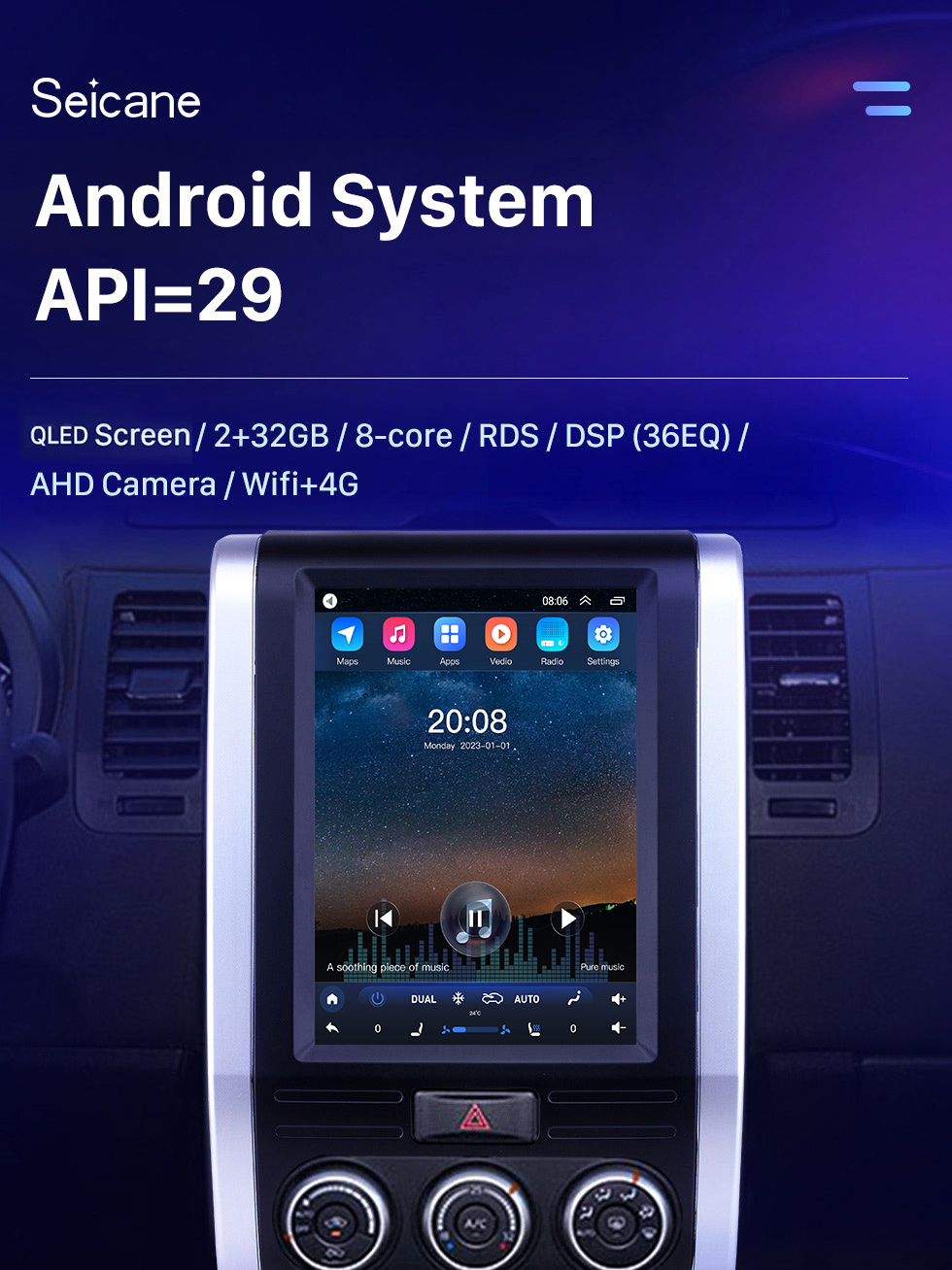 Seicane 9.7 inch Android 10.0 for 2008-2012 Nissan X-Trail MX6 GPS Navigation Radio with Touchscreen Bluetooth USB AUX WIFI support TPMS Digital TV Carplay Seicane 9.7 inch Android 10.0 for 2008-2012 Nissan X-Trail MX6 GPS Navigation Radio with Touchscreen Bluetooth USB AUX WIFI support TPMS Digital TV Carplay