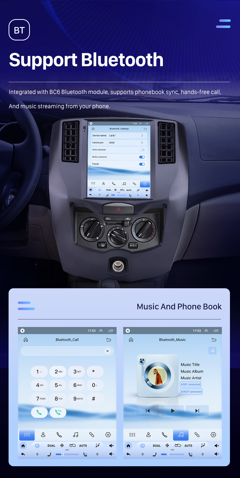 Seicane 9,7-Zoll-HD-Touchscreen für 2008-2015 Nissan Liwei Stereo-Autoradio Bluetooth Carplay-Stereoanlage Unterstützung AHD-Kamera