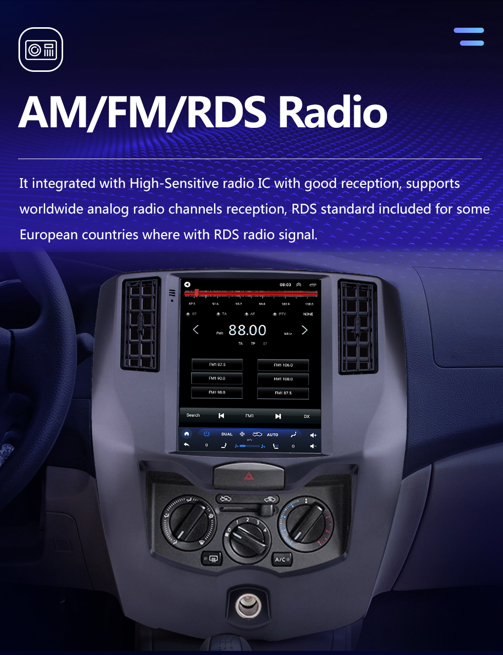 Seicane 9,7-Zoll-HD-Touchscreen für 2008-2015 Nissan Liwei Stereo-Autoradio Bluetooth Carplay-Stereoanlage Unterstützung AHD-Kamera