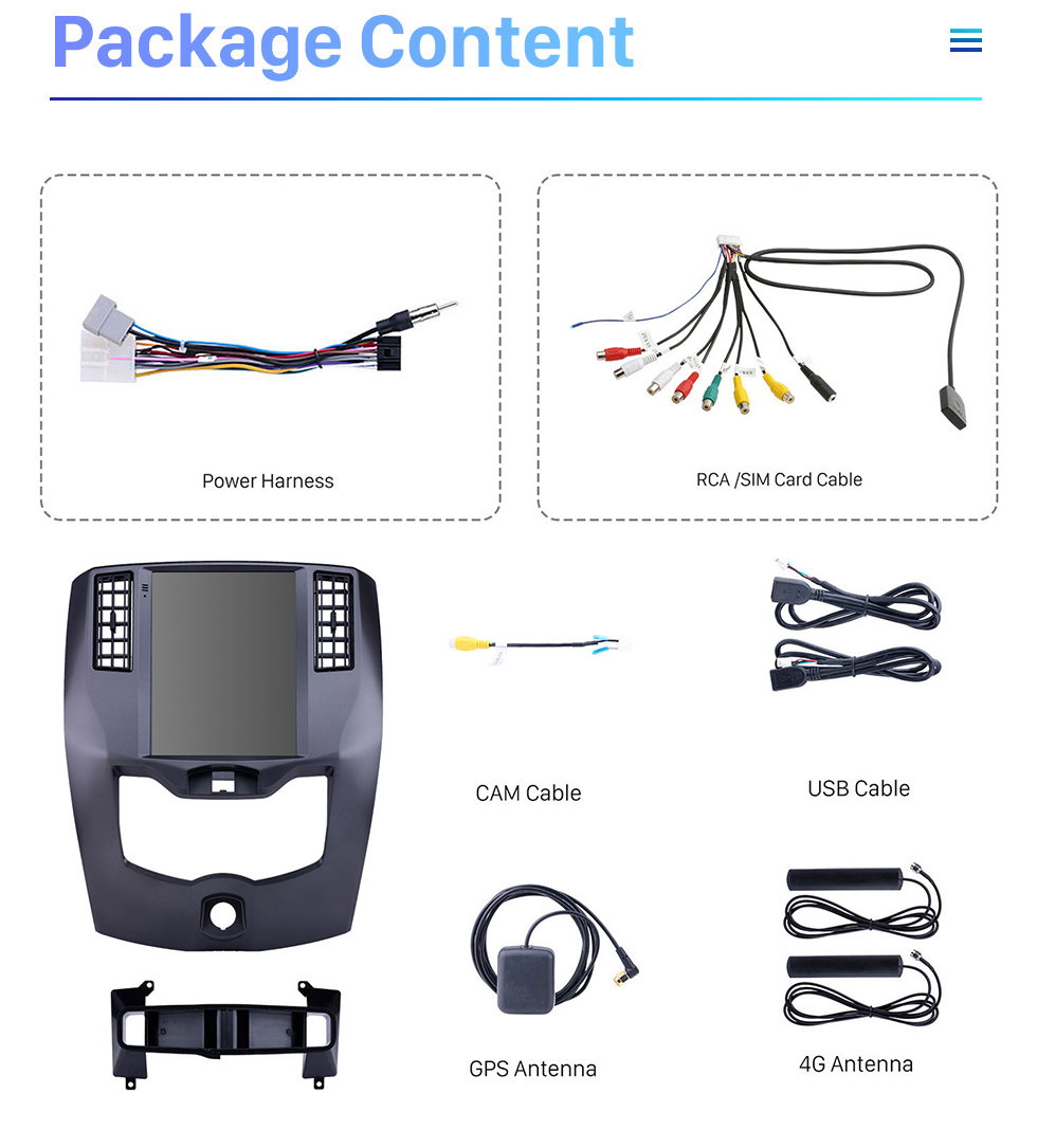 Seicane Pantalla táctil HD de 9,7 pulgadas para Nissan Liwei 2008-2015, Radio estéreo para coche, Bluetooth, sistema estéreo Carplay, compatible con cámara AHD