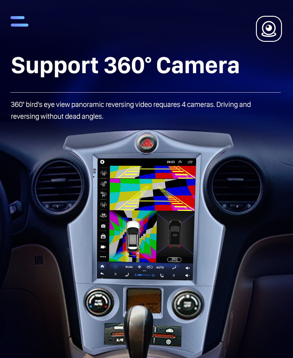 Seicane OEM 9,7 pouces Android 10.0 2007-2012 Kia Carens Auto A/C Radio de navigation GPS avec écran tactile Bluetooth USB AUX WIFI prise en charge TPMS TV numérique Carplay
