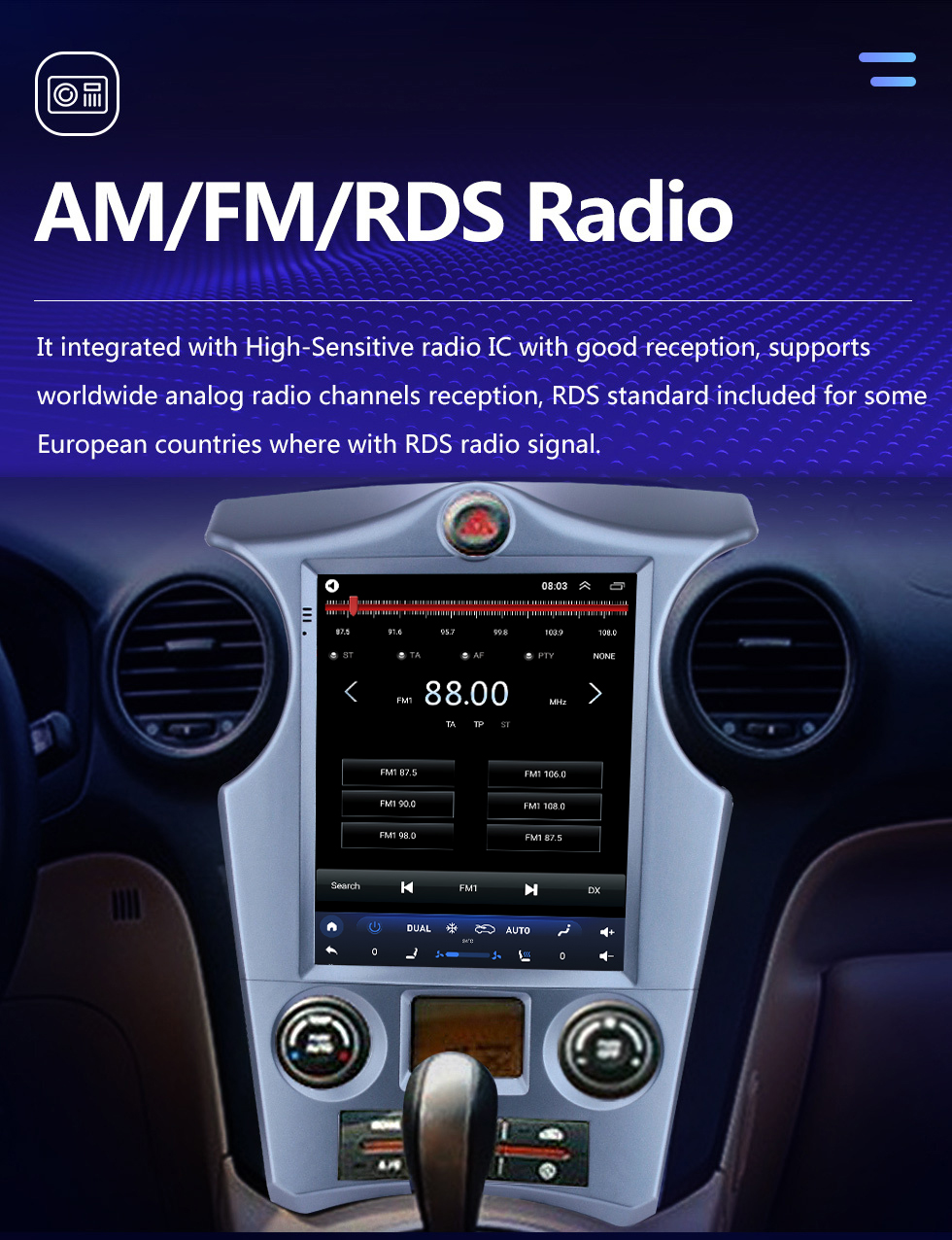 Seicane 9,7-дюймовый Android 10.0 для 2007-2012 Kia Carens Auto A / C Radio Система GPS-навигации с сенсорным экраном HD Поддержка Bluetooth Carplay TPMS