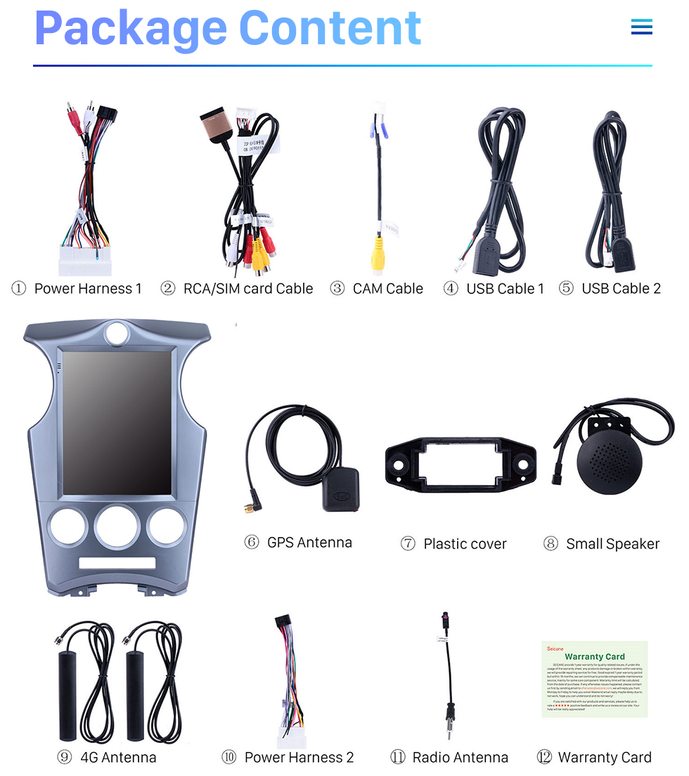 Seicane 2007–2012 Kia Carens Manual A / C 9,7-дюймовый Android 10.0 GPS-навигация Радио с сенсорным экраном Bluetooth USB WIFI поддержка Carplay Mirror Link 4G