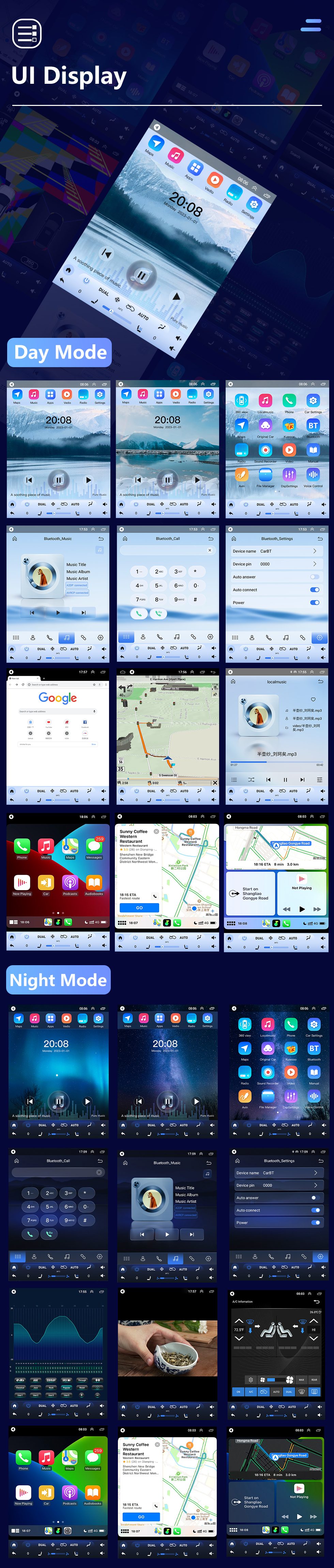 Seicane Écran tactile HD pour 2007-2012 Kia Carens Manual A/C Radio Android 10.0 Système de navigation GPS 9,7 pouces avec prise en charge Bluetooth USB TV numérique Carplay
