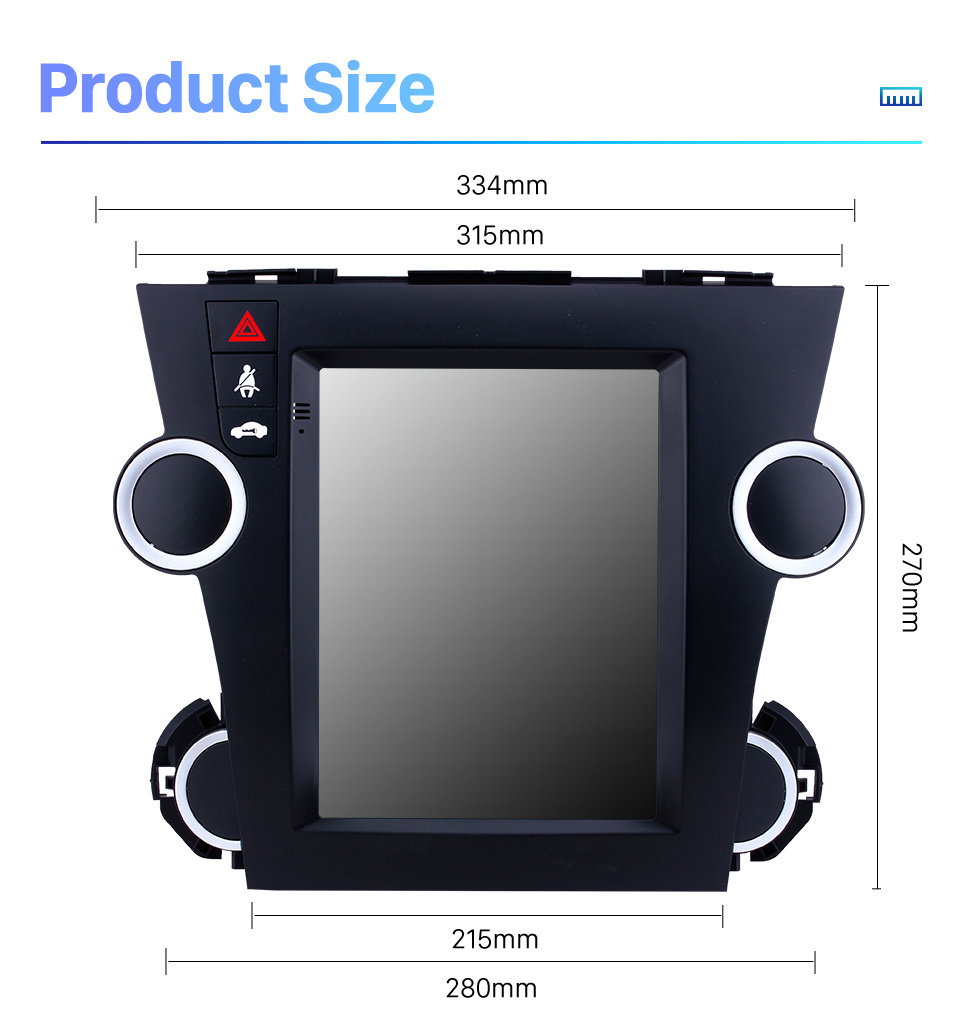 Seicane Android 10.0 9,7-Zoll-GPS-Navigationsradio für 2009-2014 Toyota Highlander mit HD-Touchscreen Bluetooth WIFI AUX-Unterstützung Carplay Mirror Link OBD2