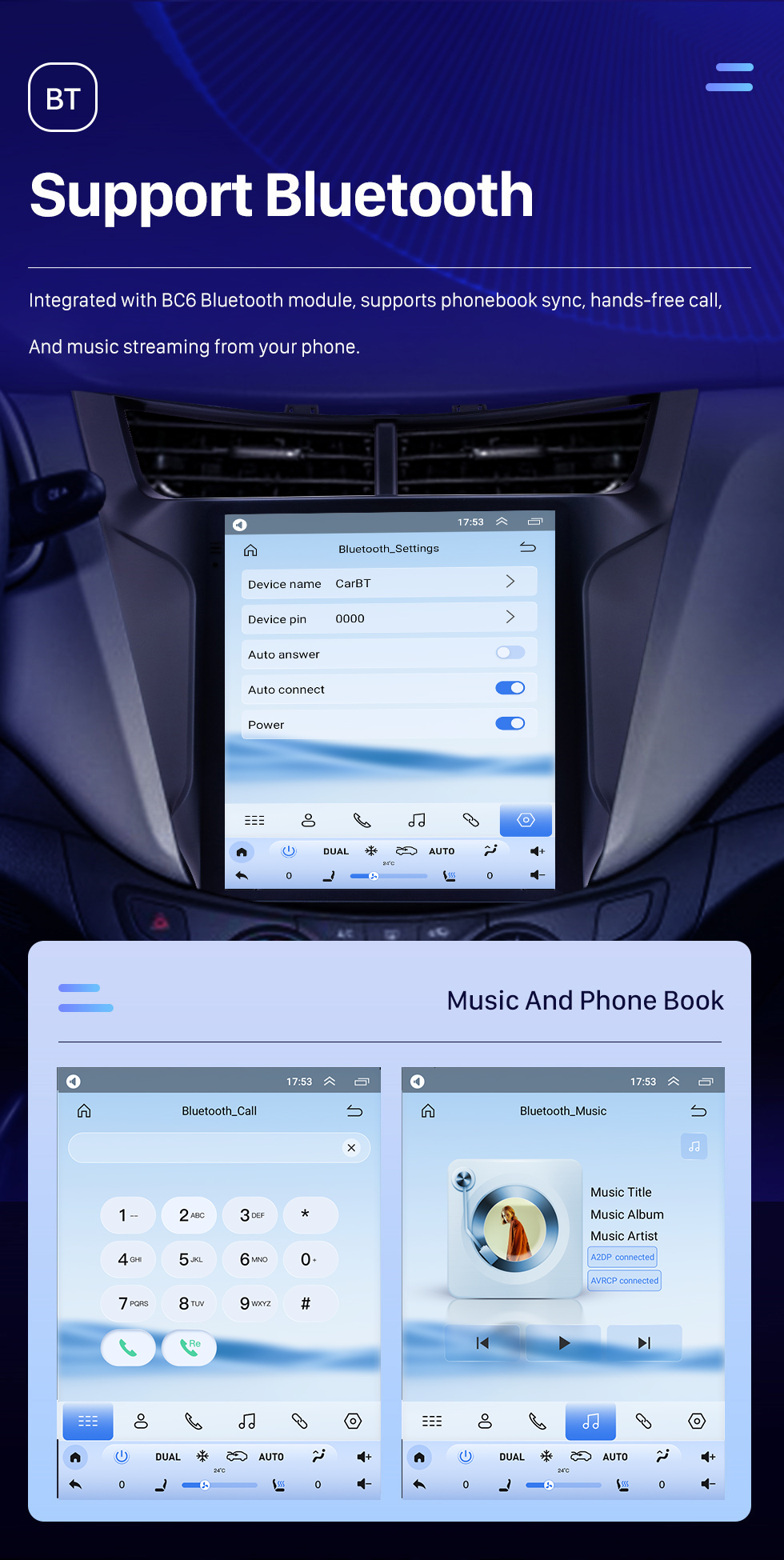 Seicane Android 10.0 Radio de navigation GPS de 9,7 pouces pour Chevy Chevrolet New Sail 2015-2018 avec écran tactile HD Prise en charge Bluetooth WIFI AUX Carplay Mirror Link OBD2
