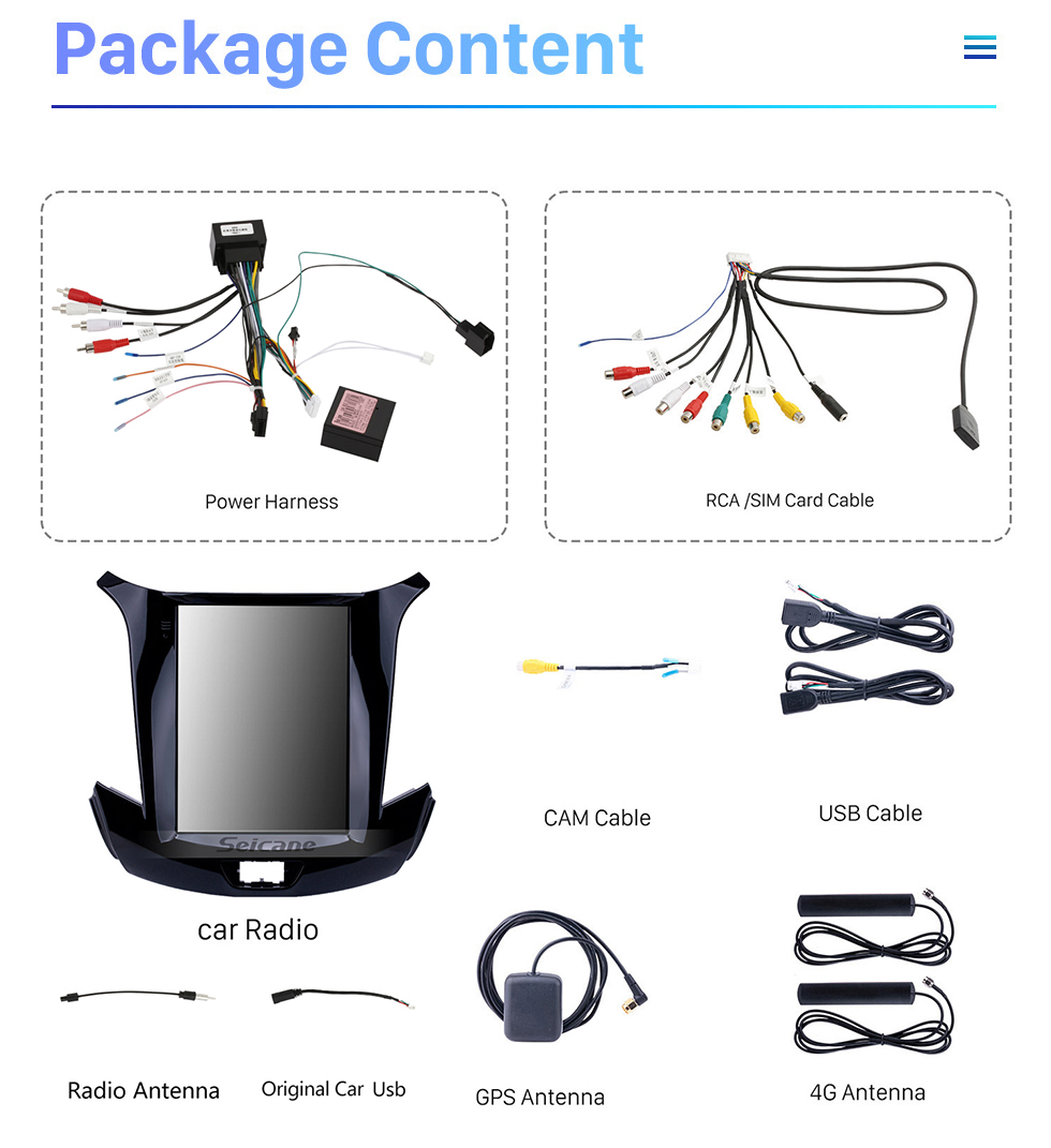 Seicane Écran tactile HD 2015 Chevrolet Cruze Android 10.0 Radio de navigation GPS de 9,7 pouces Prise en charge Bluetooth WIFI DAB + Commande au volant Carplay Seicane Écran tactile HD 2015 Chevrolet Cruze Android 10.0 Radio de navigation GPS de 9,7 pouces Prise en charge Bluetooth WIFI DAB + Commande au volant Carplay