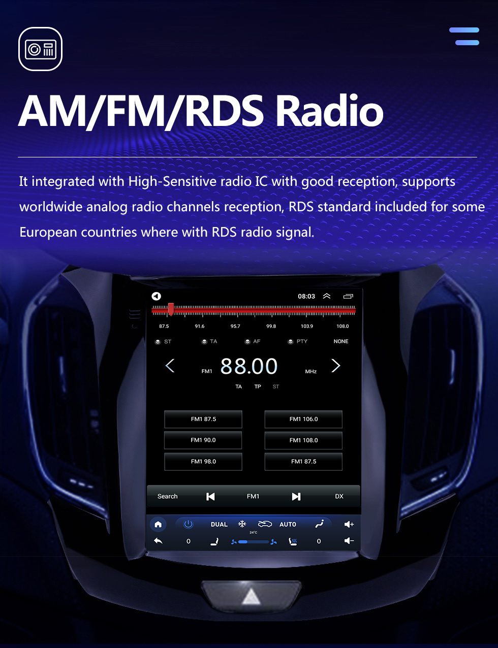 Seicane Pantalla táctil HD 2015 chevy Chevrolet Cruze Android 10.0 9.7 pulgadas Navegación GPS Radio Bluetooth WIFI compatible DAB + Control del volante Carplay