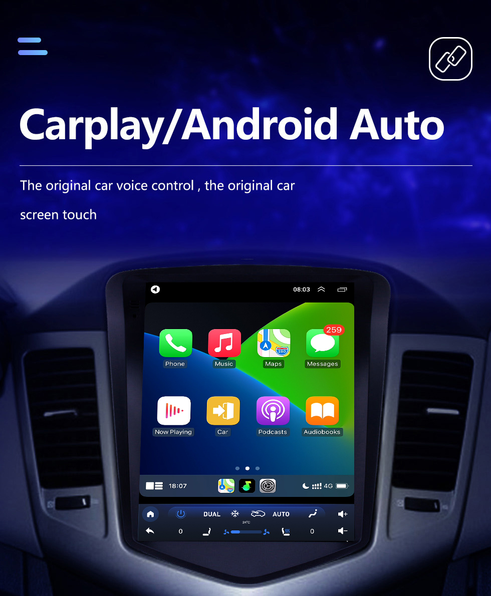 Seicane OEM 9,7-дюймовый Android 10.0 для Chevy Chevrolet Classic Cruze 2008-2013 GPS-навигация Радио с сенсорным экраном Поддержка Bluetooth WIFI TPMS Carplay