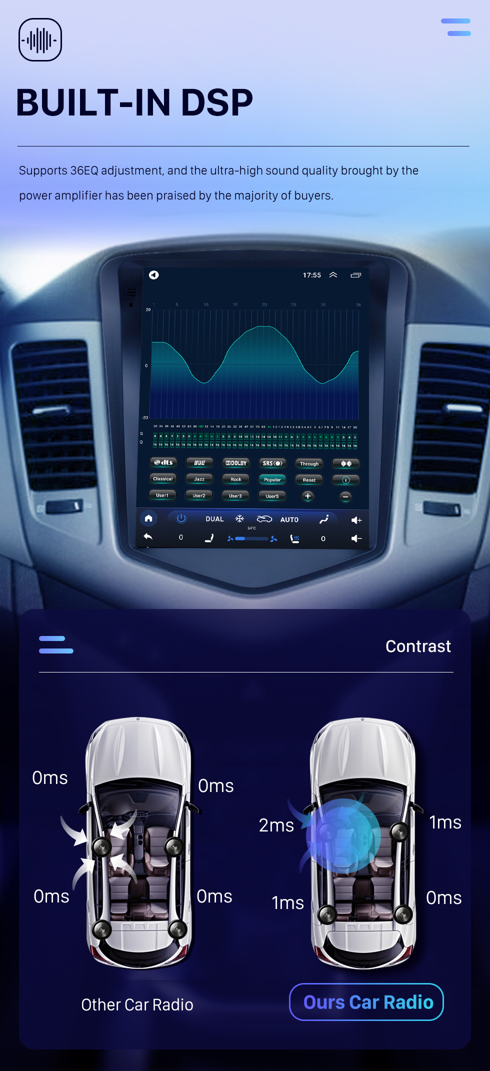 Seicane OEM 9,7 Zoll Android 10.0 für Chevy Chevrolet Classic Cruze 2008-2013 GPS-Navigationsradio mit Touchscreen Bluetooth WIFI-Unterstützung TPMS Carplay