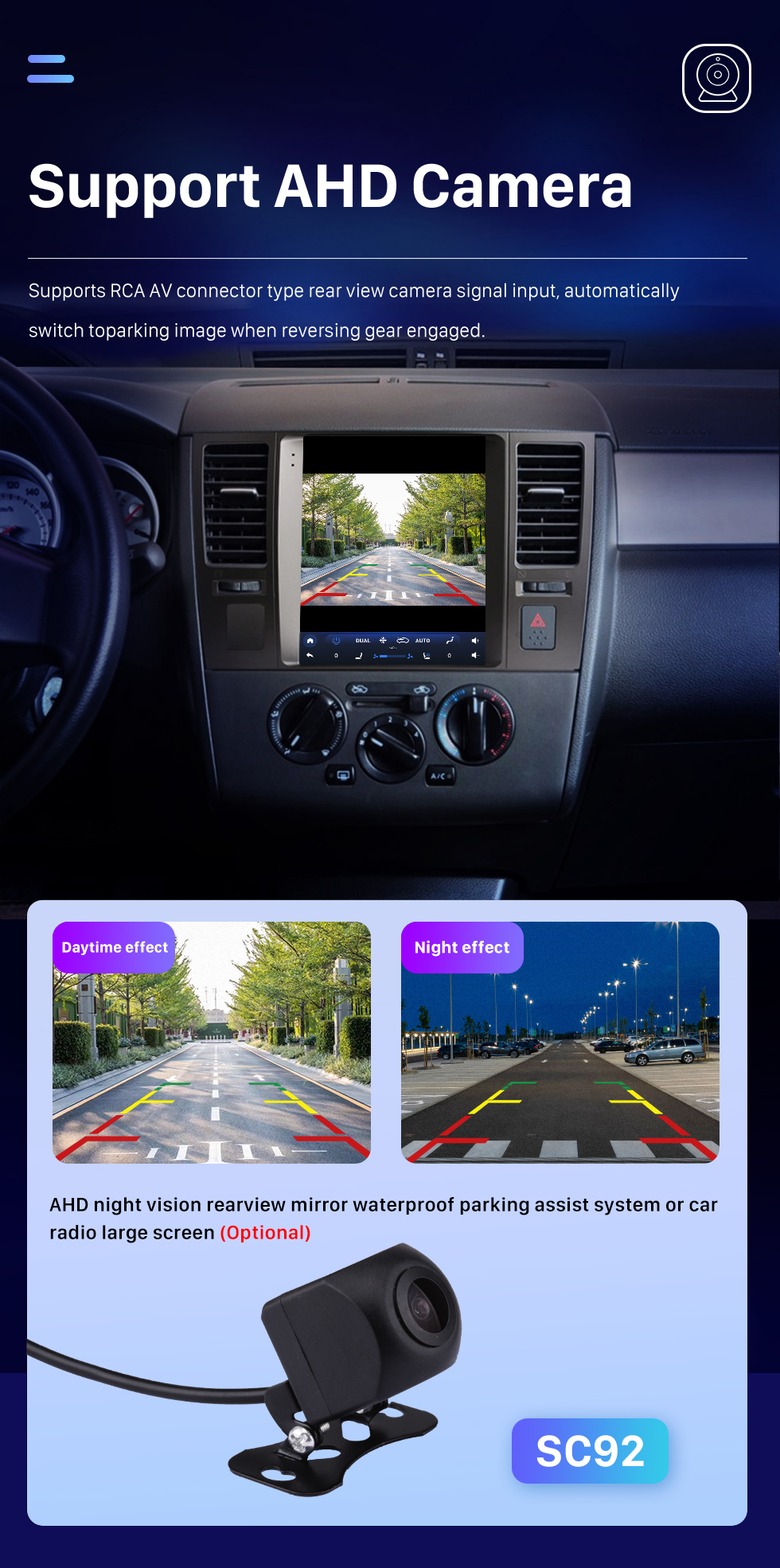 Seicane 2008-2011 Nissan Tiida 9,7 Zoll Android 10.0 GPS-Navigationsradio mit Touchscreen Bluetooth USB WIFI-Unterstützung Carplay Rückfahrkamera