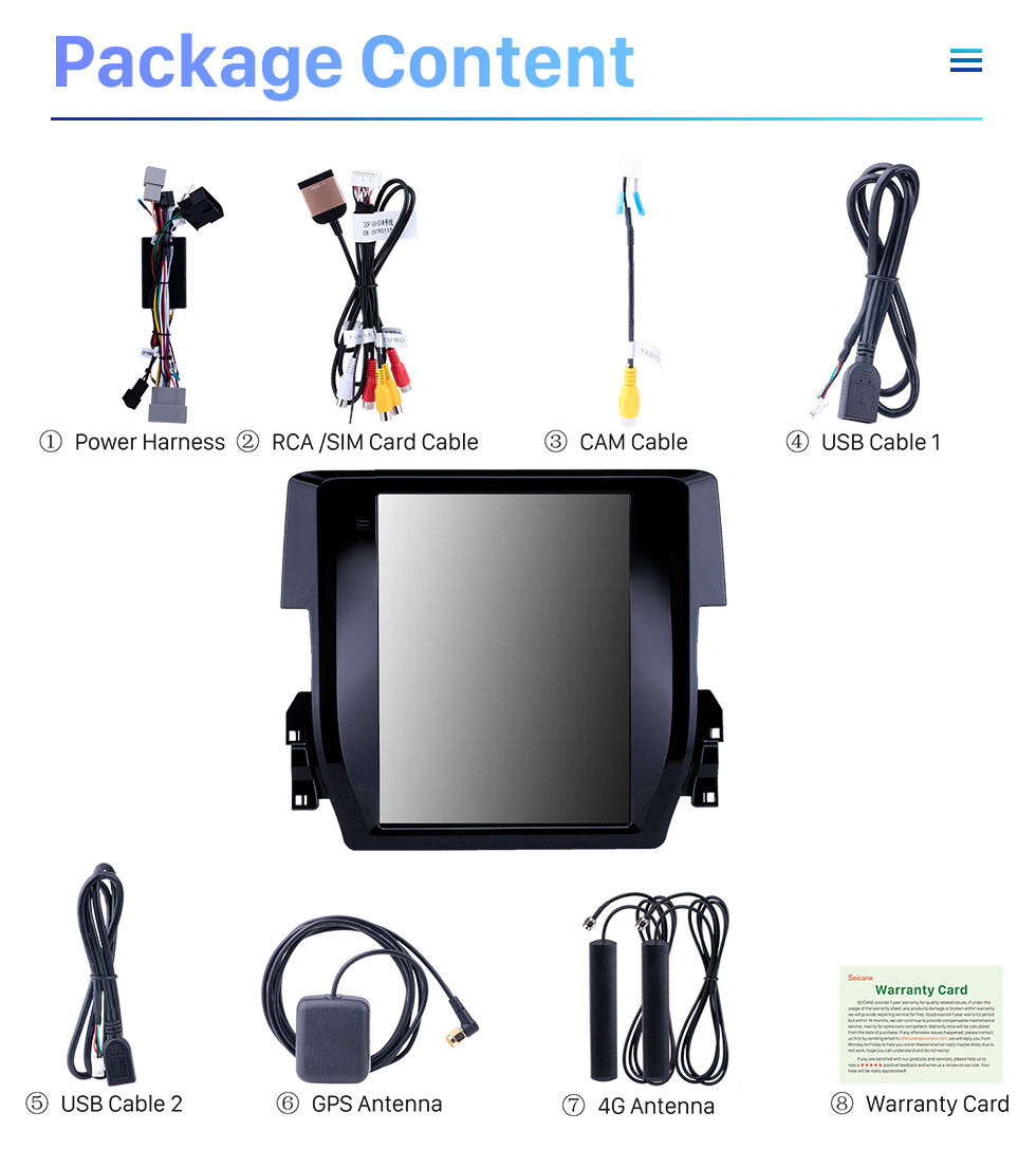 Seicane Сенсорный экран HD 2016 Honda Civic Android 10.0 9,7-дюймовый GPS-навигатор Радио Bluetooth Поддержка WIFI Carplay DAB + Управление на руле Seicane Сенсорный экран HD 2016 Honda Civic Android 10.0 9,7-дюймовый GPS-навигатор Радио Bluetooth Поддержка WIFI Carplay DAB + Управление на руле
