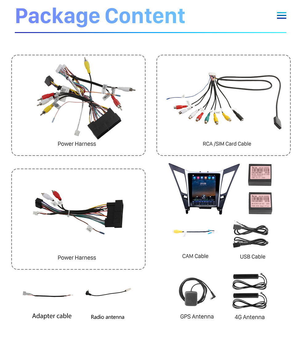 Seicane Radio HD con pantalla táctil de 9,7 pulgadas para Hyundai Sonata 2011-2015 con Android 10.0 Carplay incorporado Navegación GPS Bluetooth 4G/WIFI compatible con DAB+ Control del volante