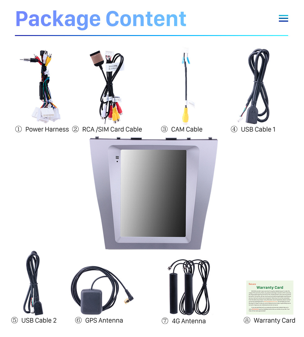 Seicane OEM 9,7-дюймовый Android 10.0 2008-2012 Toyota Camry GPS-навигация Радио с сенсорным экраном HD Поддержка Bluetooth WIFI TPMS Carplay DAB+ Seicane OEM 9,7-дюймовый Android 10.0 2008-2012 Toyota Camry GPS-навигация Радио с сенсорным экраном HD Поддержка Bluetooth WIFI TPMS Carplay DAB+
