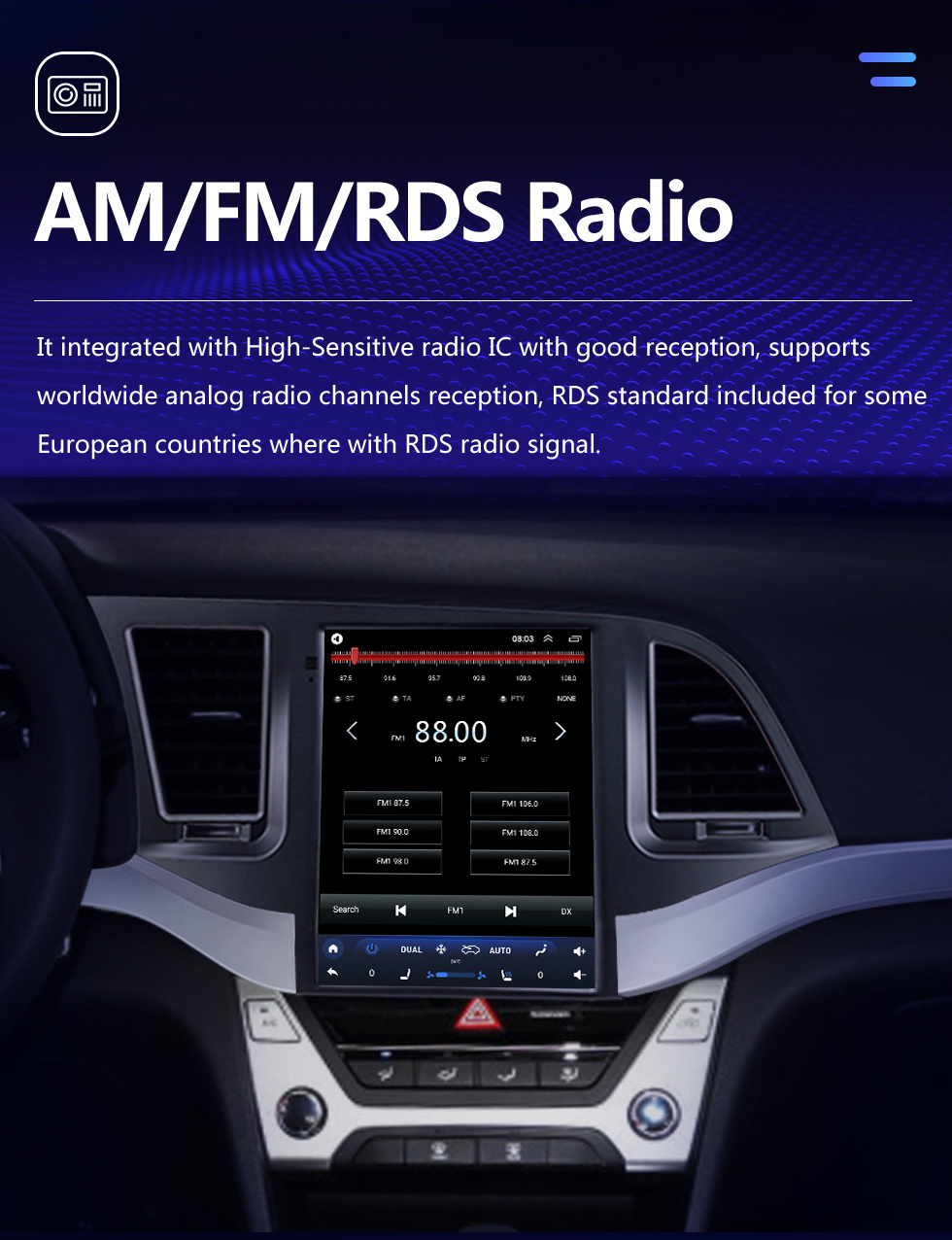 Seicane HD Touchscreen 2016 Hyundai Elantra Android 10.0 9.7 inch GPS Navigation Radio Bluetooth WIFI support Steering Wheel Control Carplay Seicane HD Touchscreen 2016 Hyundai Elantra Android 10.0 9.7 inch GPS Navigation Radio Bluetooth WIFI support Steering Wheel Control Carplay