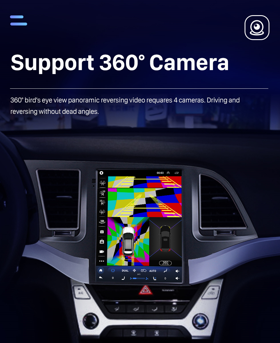 Seicane HD Touchscreen 2016 Hyundai Elantra Android 10.0 9.7 inch GPS Navigation Radio Bluetooth WIFI support Steering Wheel Control Carplay