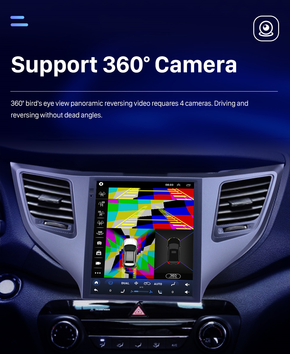 Seicane 2015 Hyundai Tucson 9.7 pulgadas Android 10.0 Radio de navegación GPS con pantalla táctil HD Bluetooth WIFI compatible con Carplay Cámara trasera Seicane 2015 Hyundai Tucson 9.7 pulgadas Android 10.0 Radio de navegación GPS con pantalla táctil HD Bluetooth WIFI compatible con Carplay Cámara trasera