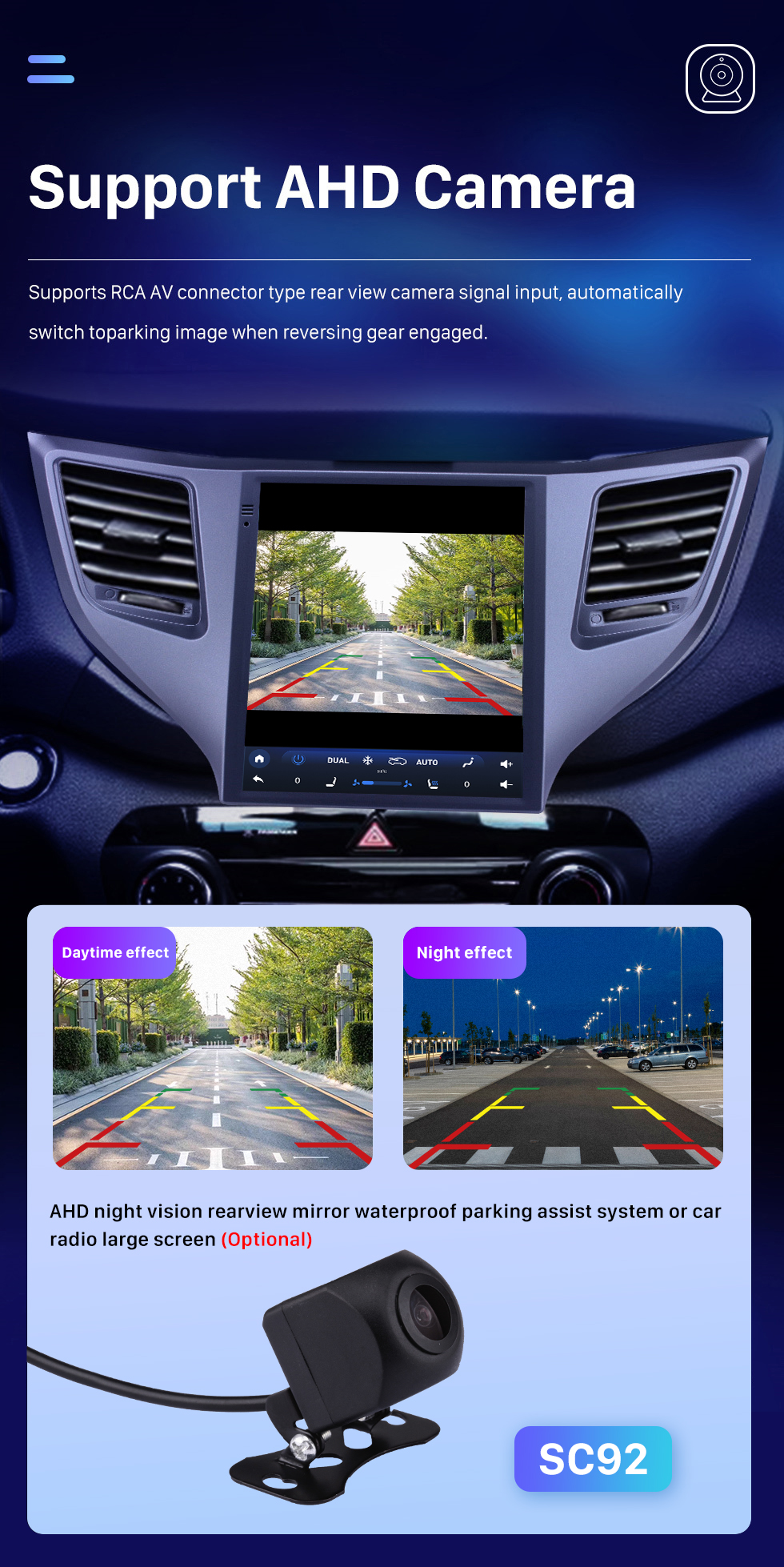 Seicane 2015 Hyundai Tucson 9,7 Zoll Android 10.0 GPS Navigationsradio mit HD Touchscreen Bluetooth WIFI Unterstützung Carplay Rückfahrkamera