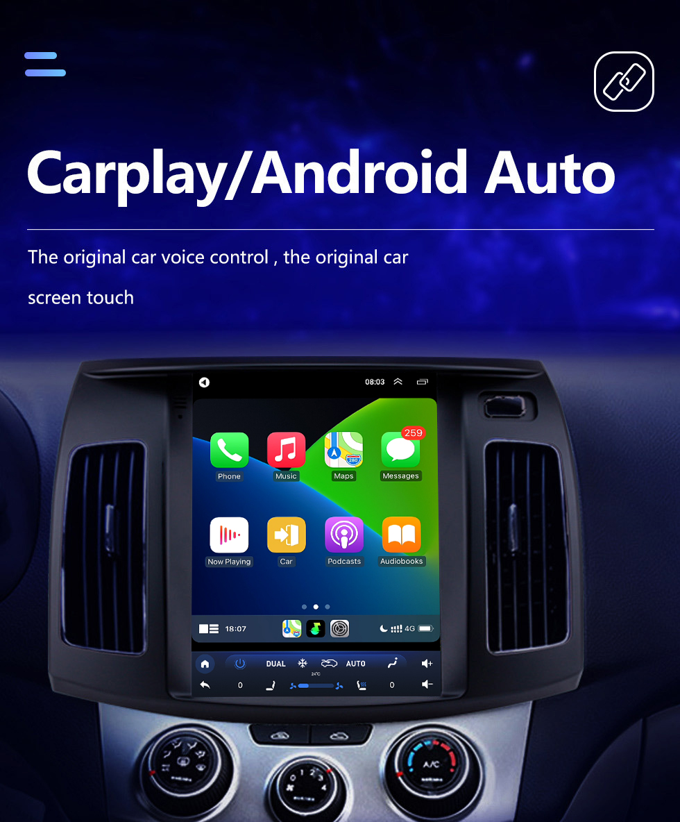 Seicane HD Touchscreen für 2011-2016 Hyundai Elantra Radio Android 10.0 9,7 Zoll GPS Navigationssystem mit Bluetooth USB Unterstützung Digital TV Carplay