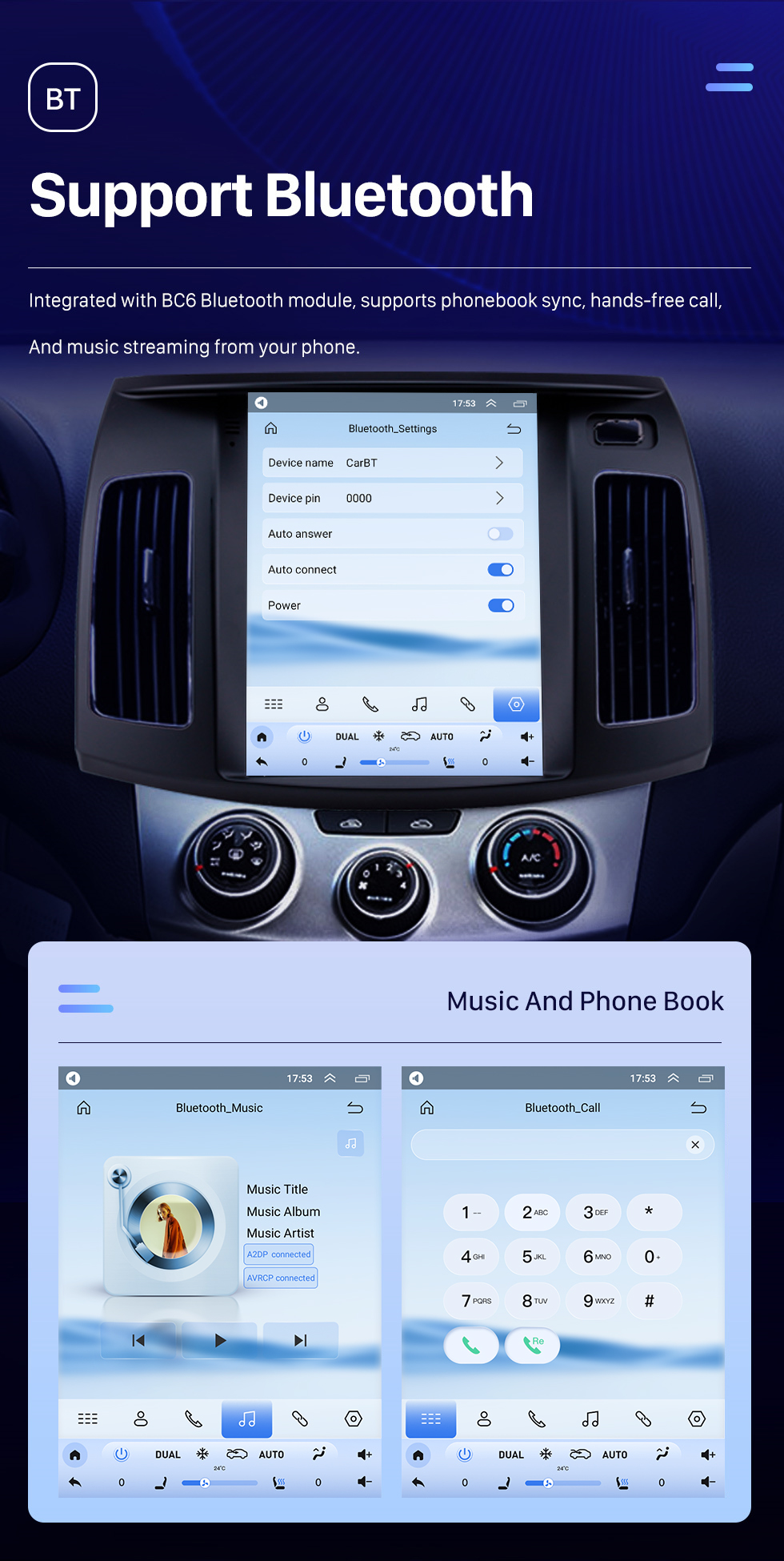 Seicane Pantalla táctil HD para 2011-2016 Hyundai Elantra Radio Android 10.0 Sistema de navegación GPS de 9.7 pulgadas con soporte USB Bluetooth TV digital Carplay