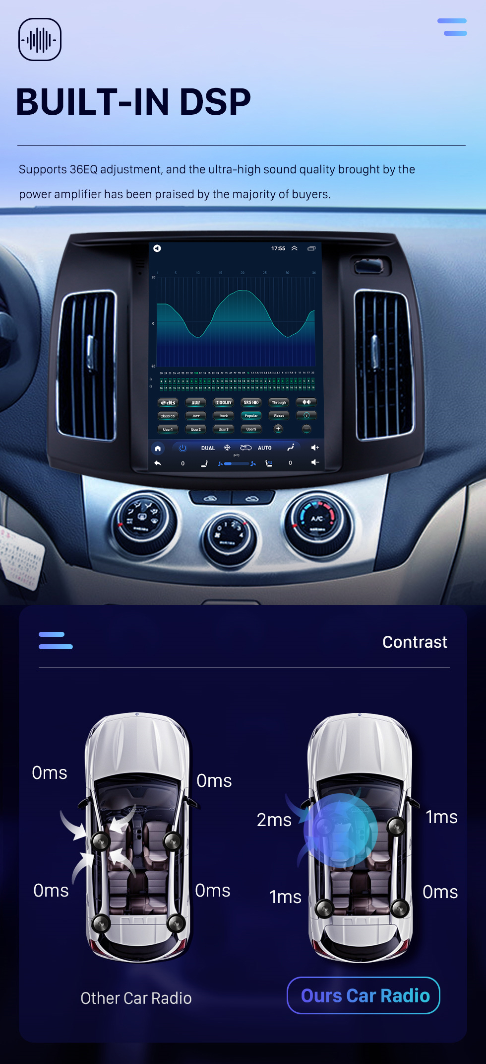 Seicane HD Touchscreen für 2011-2016 Hyundai Elantra Radio Android 10.0 9,7 Zoll GPS Navigationssystem mit Bluetooth USB Unterstützung Digital TV Carplay