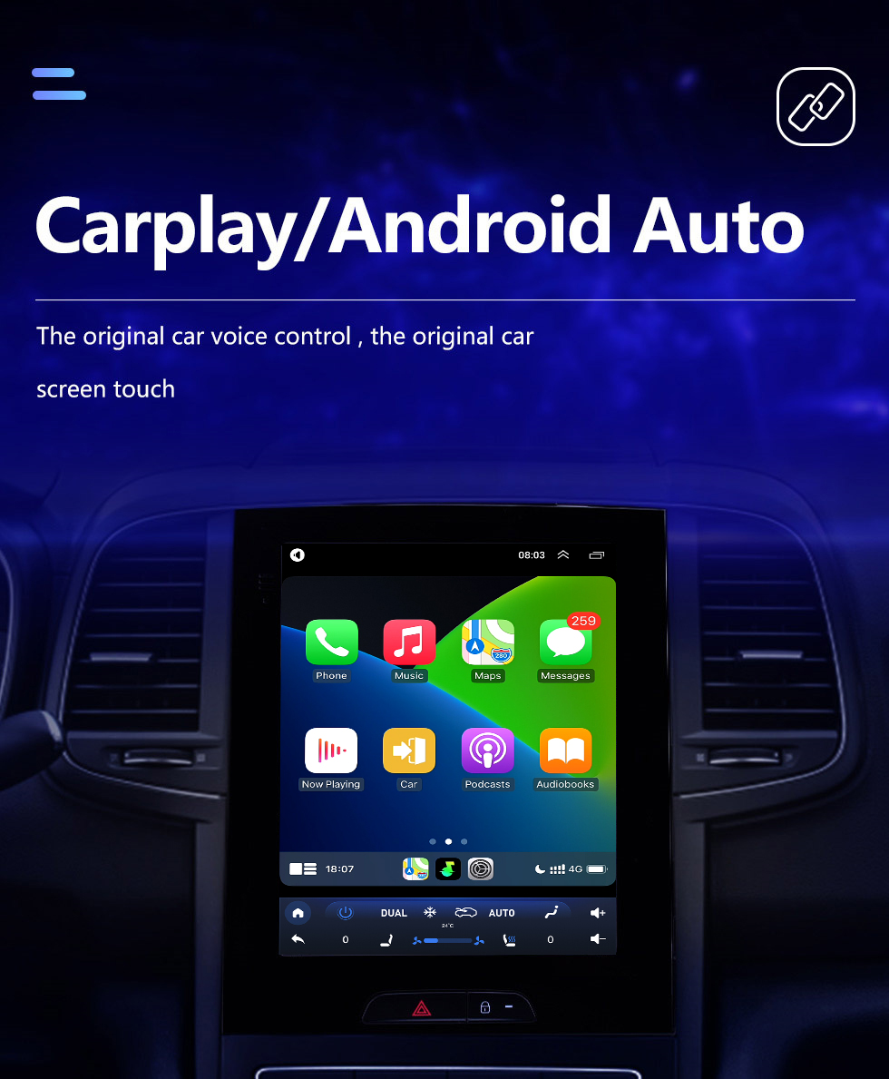 Seicane 9.7 pulgadas Android 10.0 2015 Renault Koleos Radio de navegación GPS con pantalla táctil HD Bluetooth Soporte de música Carplay Mirror Link