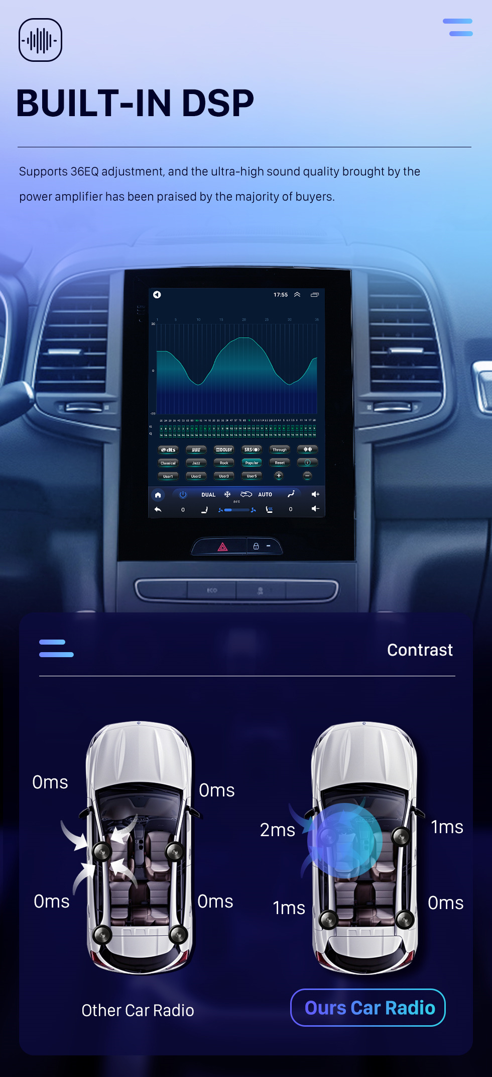 Seicane 9,7 pouces Android 10.0 2015 Radio de navigation GPS Renault Koleos avec écran tactile HD Prise en charge de la musique Bluetooth Carplay Mirror Link