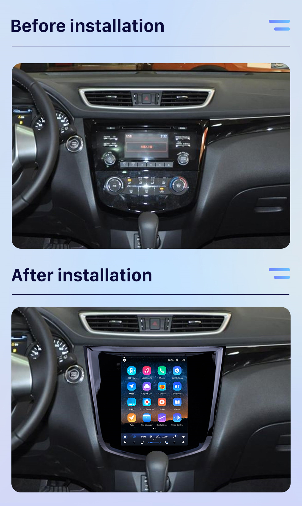 Seicane Tela sensível ao toque hd 2014 nissan x-trail qashqai android 10.0 9,7 polegadas navegação gps rádio suporte bluetooth tv digital carplay Seicane Tela sensível ao toque hd 2014 nissan x-trail qashqai android 10.0 9,7 polegadas navegação gps rádio suporte bluetooth tv digital carplay