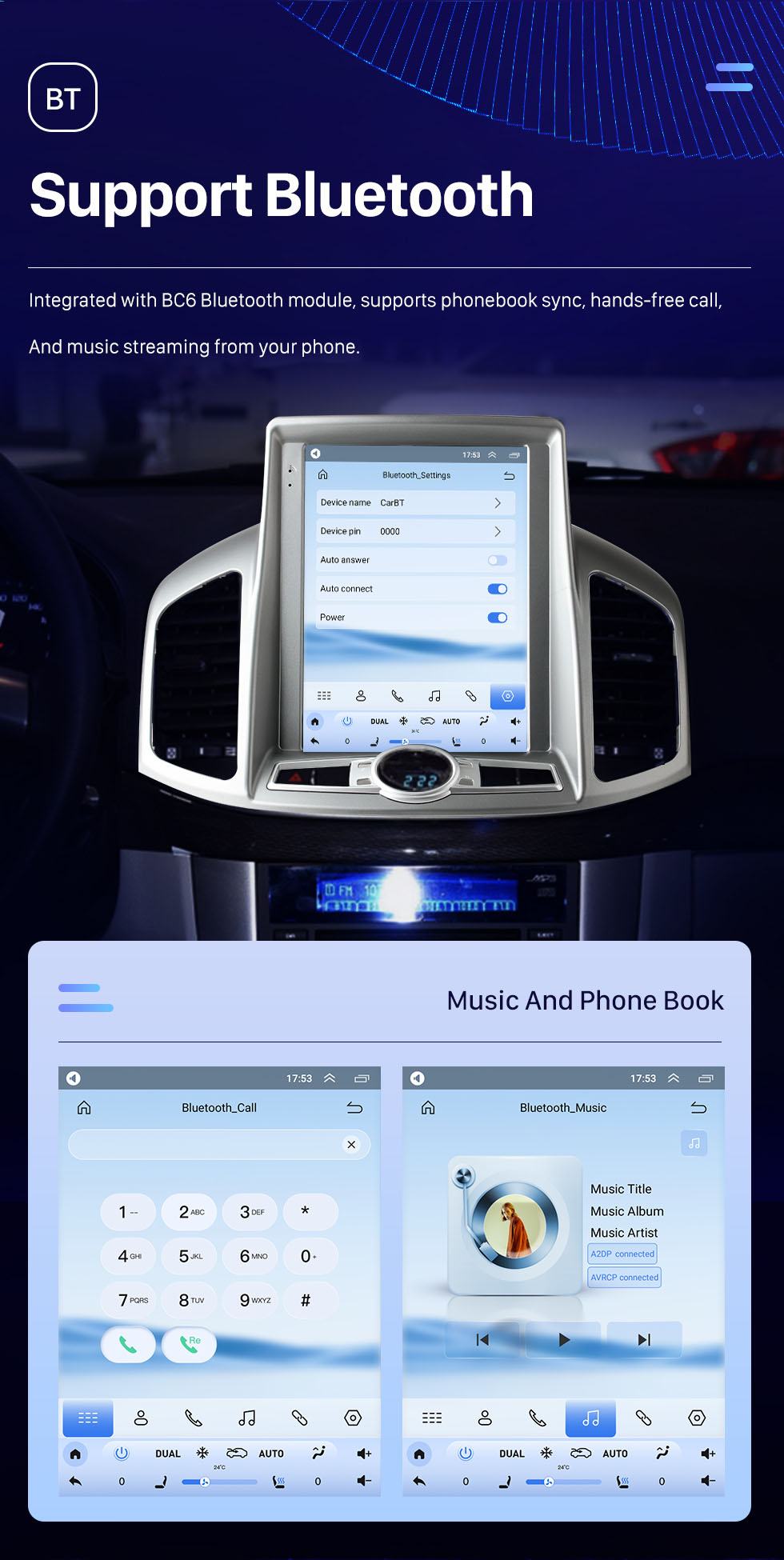 Seicane 9.7 pulgadas Android 10.0 2012-2017 Chevy Chevrolet Captiva Radio de navegación GPS con pantalla táctil HD Soporte Bluetooth Carplay Mirror Link