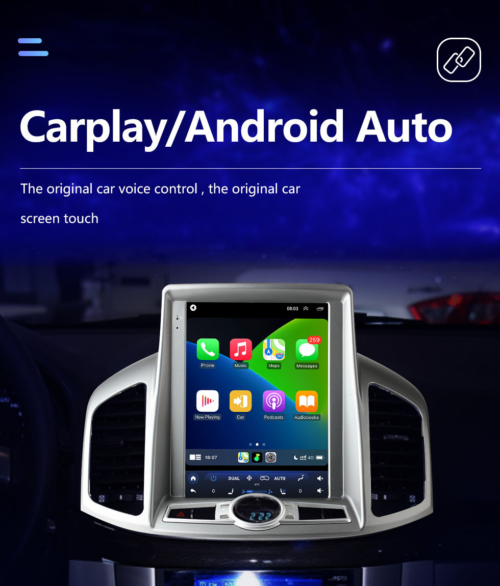 Seicane Android 10.0 9.7 polegadas para 2012-2017 Chevy Chevrolet Captiva Rádio com tela sensível ao toque HD Sistema de Navegação GPS Suporte Bluetooth Carplay TPMS