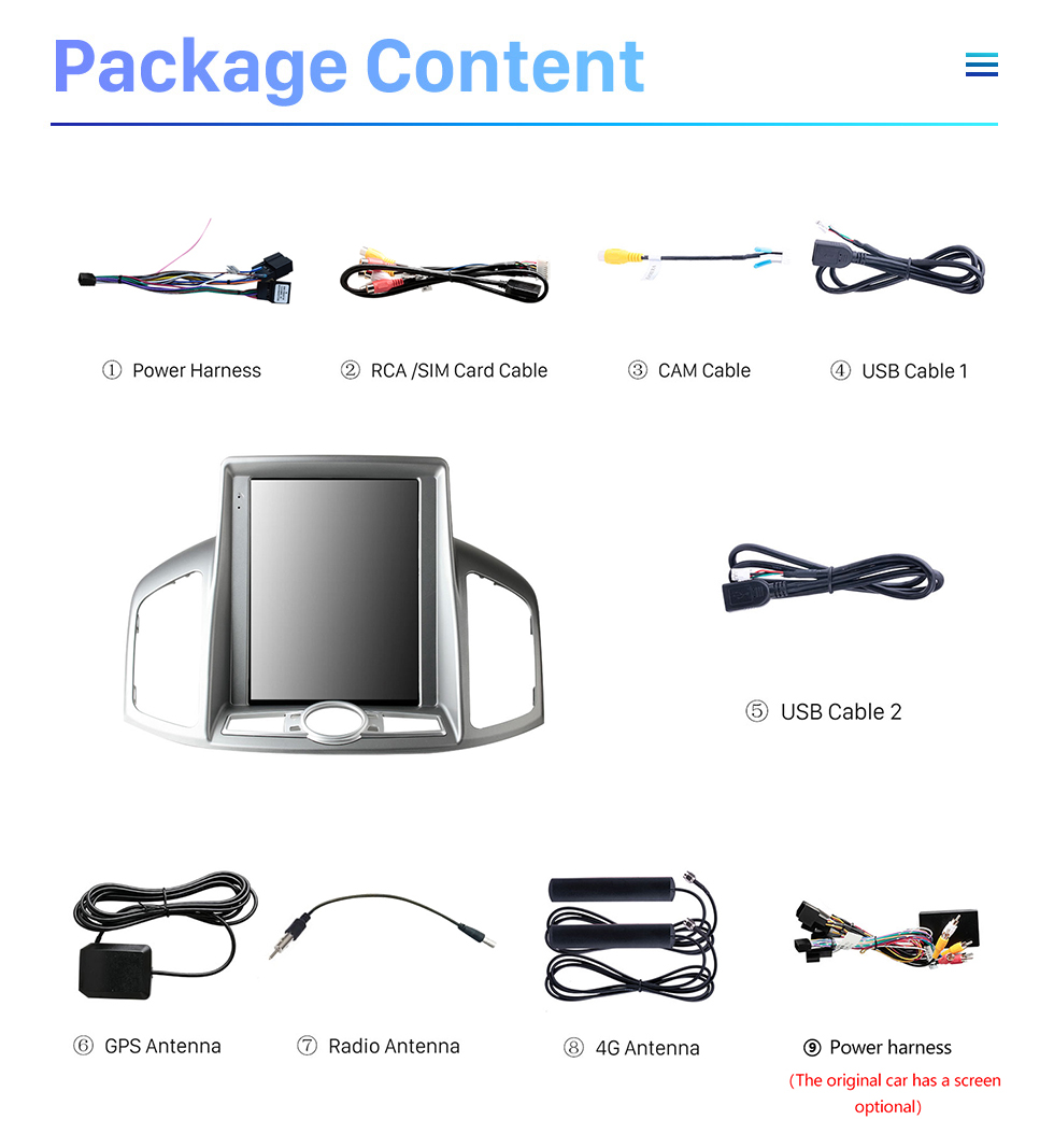 Seicane Android 10.0 9.7 pulgadas para 2012-2017 Chevy Chevrolet Captiva Radio con pantalla táctil HD Sistema de navegación GPS Soporte Bluetooth Carplay TPMS