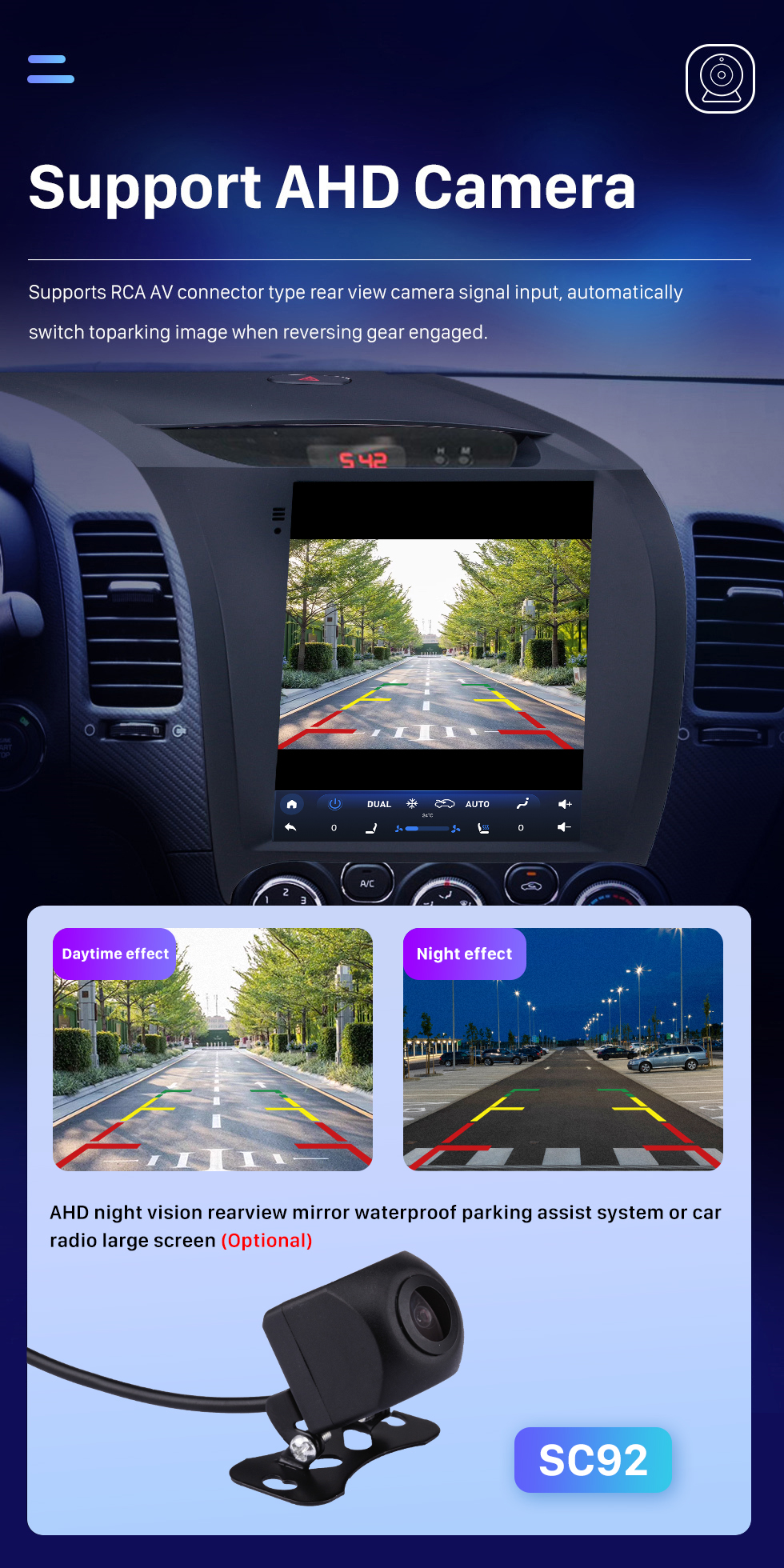 Seicane 9,7-дюймовый сенсорный HD-экран для 2013-2017 Kia K3 Stereo Car Radio Bluetooth Carplay Stereo System Поддержка AHD-камеры