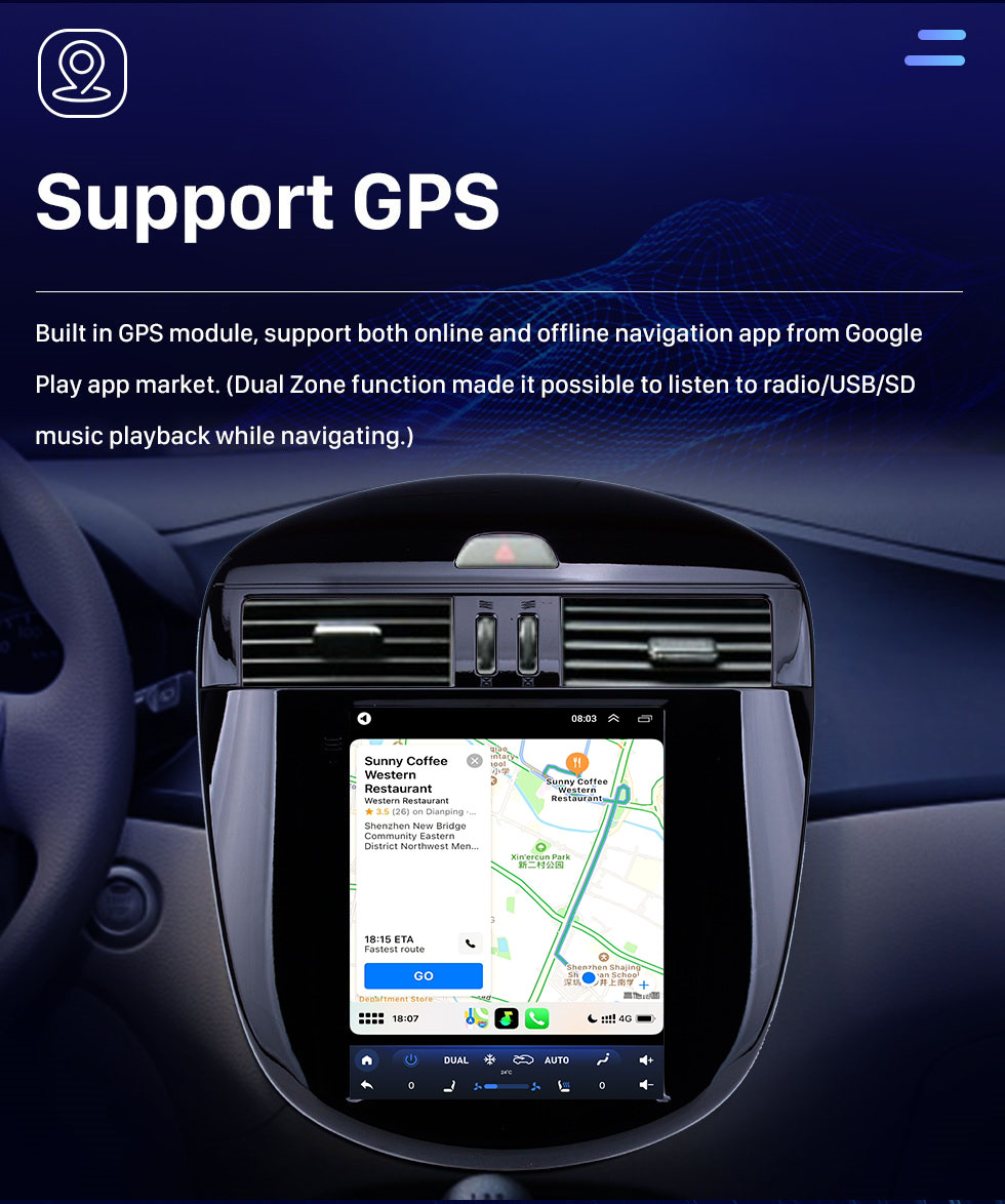 Seicane 2011-2015 Nissan Tiida 9,7-дюймовый Android 10.0 GPS-навигация Радио с HD-сенсорным экраном Поддержка Bluetooth WIFI Carplay Задняя камера
