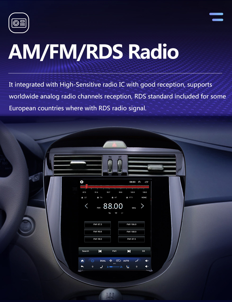 Seicane 2011-2015 Nissan Tiida 9,7 Zoll Android 10.0 GPS Navigationsradio mit HD Touchscreen Bluetooth WIFI Unterstützung Carplay Rückfahrkamera