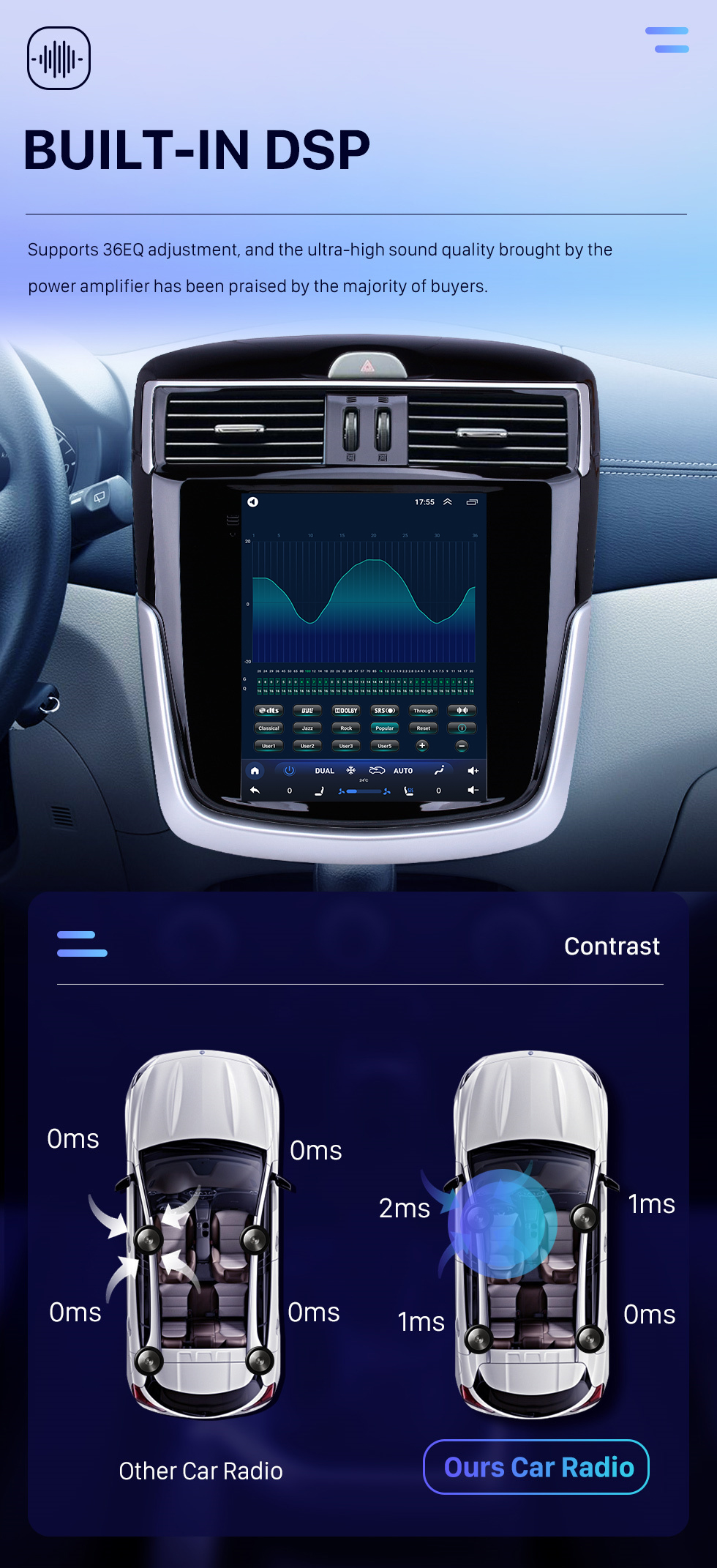 Seicane 9,7 pouces Android 10.0 Radio de navigation GPS pour 2016 Nissan Tiida avec écran tactile HD Prise en charge Bluetooth AUX Carplay DVR OBD2