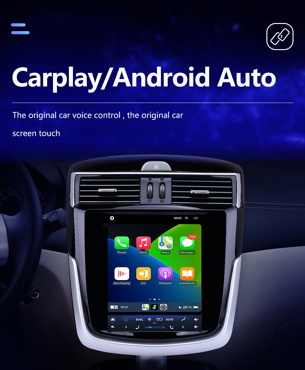 Seicane 9,7 Zoll HD Touchscreen für 2016 Nissan Tiida Autoradio Bluetooth Carplay Stereoanlage Unterstützung AHD Kamera