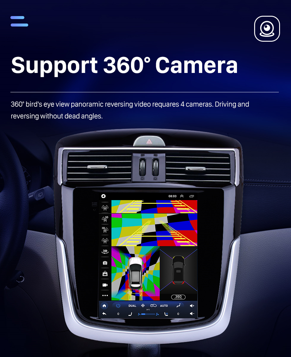Seicane 9,7 Zoll HD Touchscreen für 2016 Nissan Tiida Autoradio Bluetooth Carplay Stereoanlage Unterstützung AHD Kamera