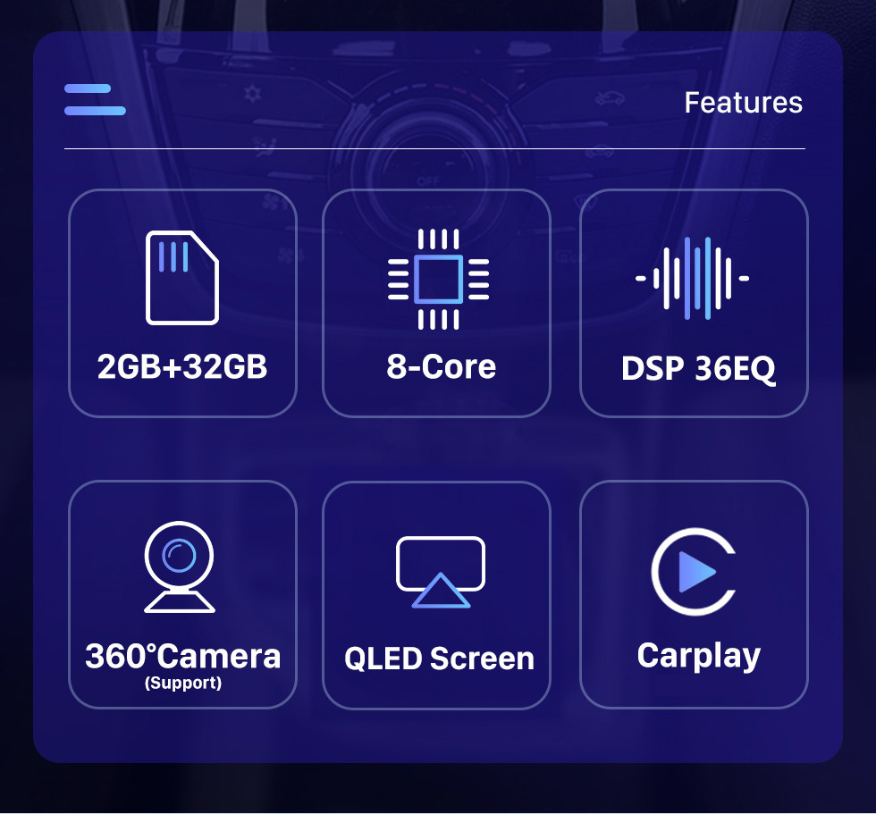 Seicane 2017 Changan CS75 9,7 pouces Android 10.0 Radio de navigation GPS avec écran tactile HD Prise en charge Bluetooth WIFI Carplay Caméra arrière