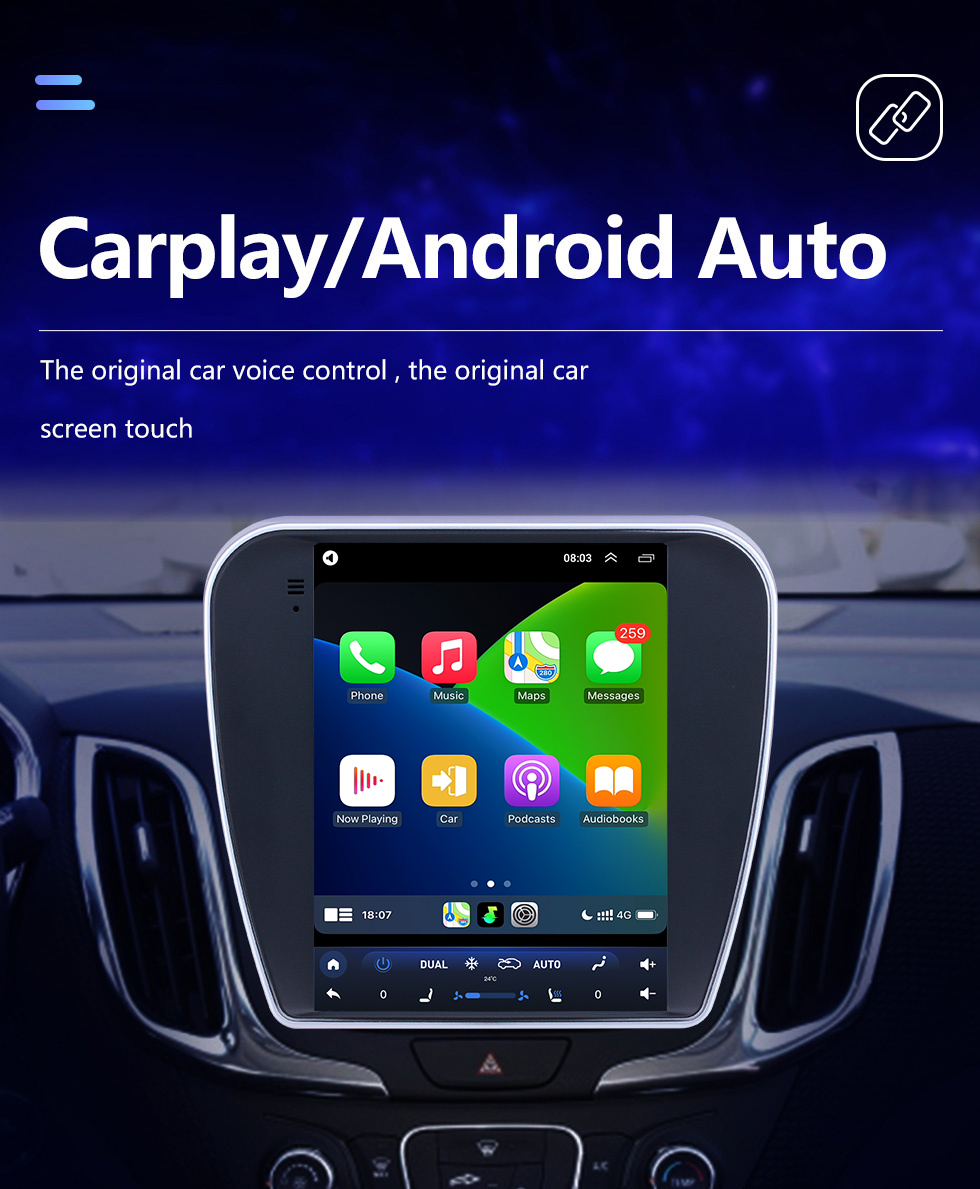 Seicane Android 10 rádio de navegação gps de 9,7 polegadas para 2017 chevy chevrolet equinócio com hd touchscreen suporte bluetooth carplay dvr obd2