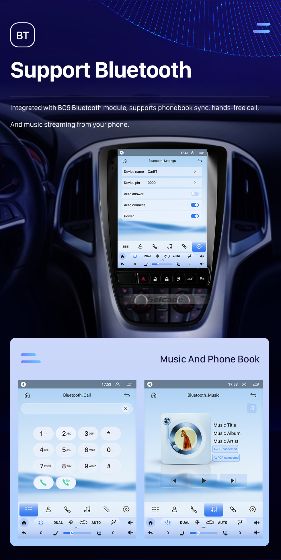 Seicane Tela sensível ao toque HD para Buick Hideo 2010-2014 Buick Verano 2015 Rádio Android 10.0 9.7 polegadas Navegação GPS Suporte Bluetooth Carplay