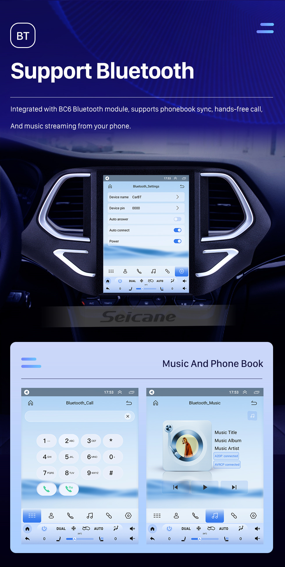 Seicane Pantalla táctil HD para Trumpchi CS4 2015 Radio Android 10,0 10,1 pulgadas sistema de navegación GPS con Bluetooth USB compatible con TV Digital Carplay