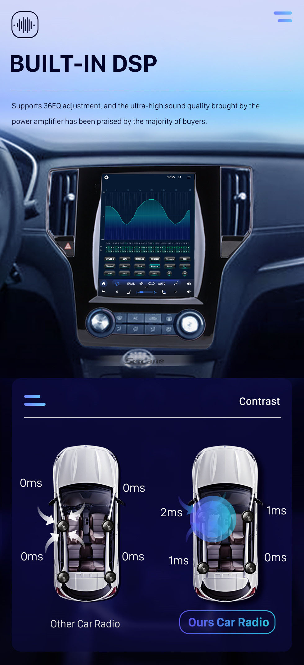 Seicane Pantalla táctil HD para 2016 2017 2018 Roewe RX5 Radio Android 10.0 9.7 pulgadas Navegación GPS Soporte Bluetooth Control del volante Carplay