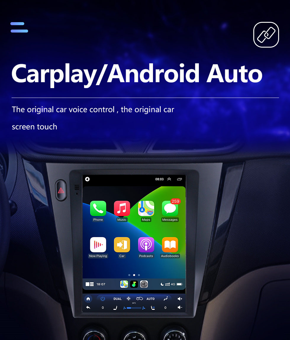 Seicane 9,7 pouces pour 2016 SGMW S1 Android Radio Navigation GPS avec écran tactile HD Bluetooth AUX WIFI prise en charge Carplay DVR OBD2