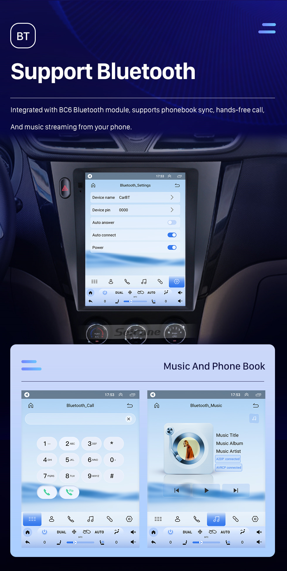 Seicane Para 2016 SGMW S1 Radio 9.7 pulgadas Android 10.0 Navegación GPS con pantalla táctil HD Soporte Bluetooth Carplay Cámara trasera Seicane Para 2016 SGMW S1 Radio 9.7 pulgadas Android 10.0 Navegación GPS con pantalla táctil HD Soporte Bluetooth Carplay Cámara trasera