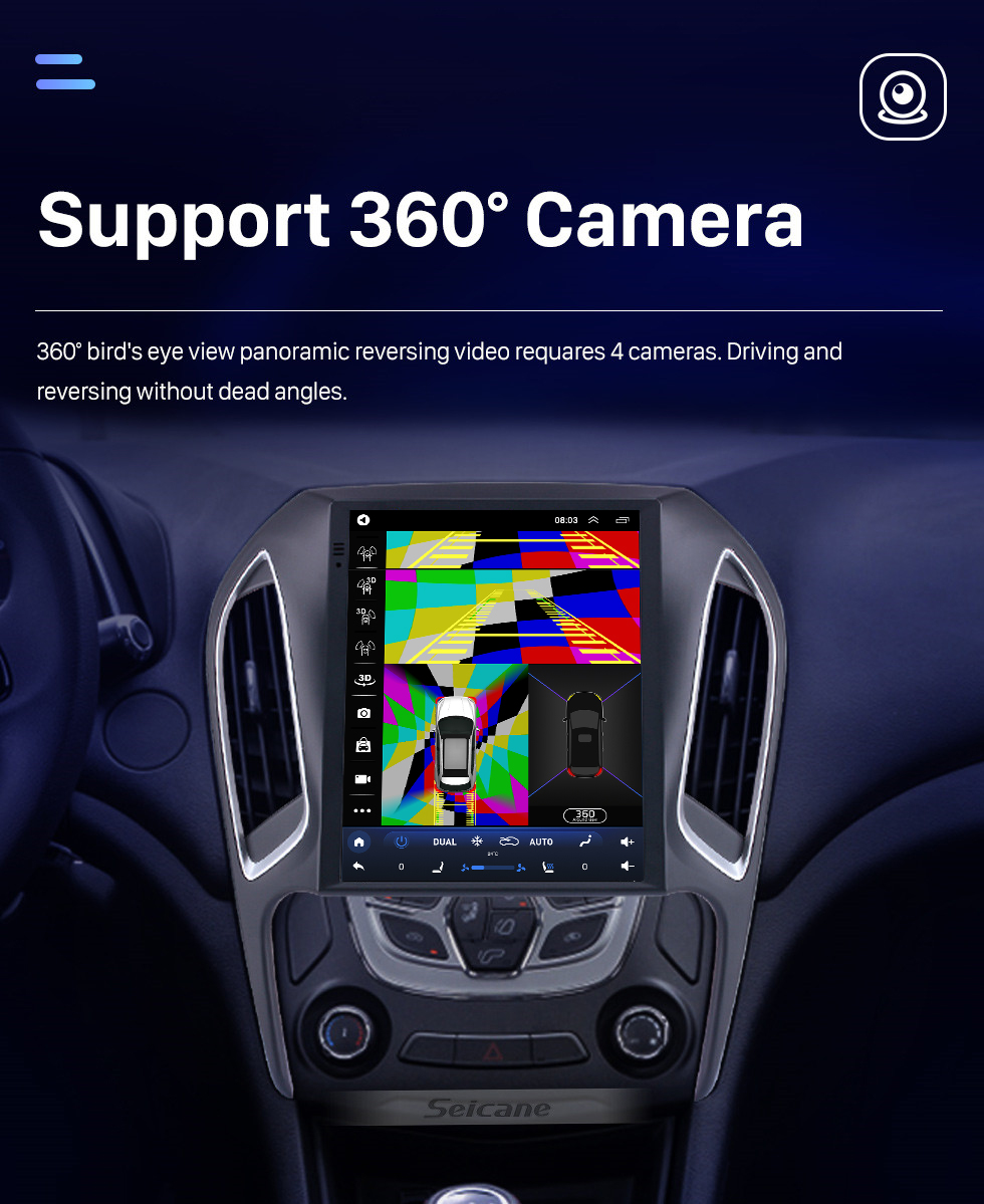 Seicane Para 2016 chery arrizo 5 rádio 9,7 polegadas android 10.0 navegação gps com hd touchscreen suporte bluetooth carplay câmera traseira Seicane Para 2016 chery arrizo 5 rádio 9,7 polegadas android 10.0 navegação gps com hd touchscreen suporte bluetooth carplay câmera traseira